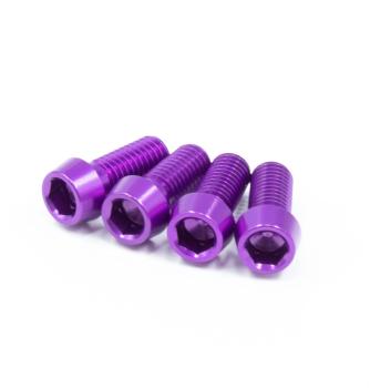 JRC Components Aluminium Flaschenhalterschrauben M5x12mm purple