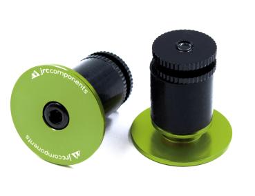 JRC Components Aluminium Handlebar End Plugs acid green Lenkerendstopfen