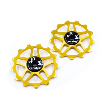 JRC Components Ceramic Shimano XTR/XT/SLX/Deore 12-fach gold Schaltwerkrädchen