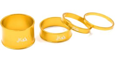 JRC Components Lightweight 1 1/8" gold Spacer Set