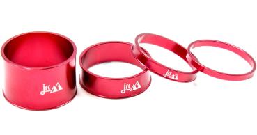 JRC Components Lightweight 1 1/8" red Spacer Set